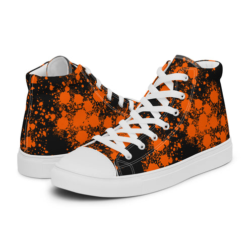 Orange & Black Splatter — Women’s Canvas High Top · Signature