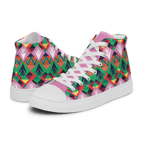 Tribal Geometric — Women’s Canvas High Top · Signature