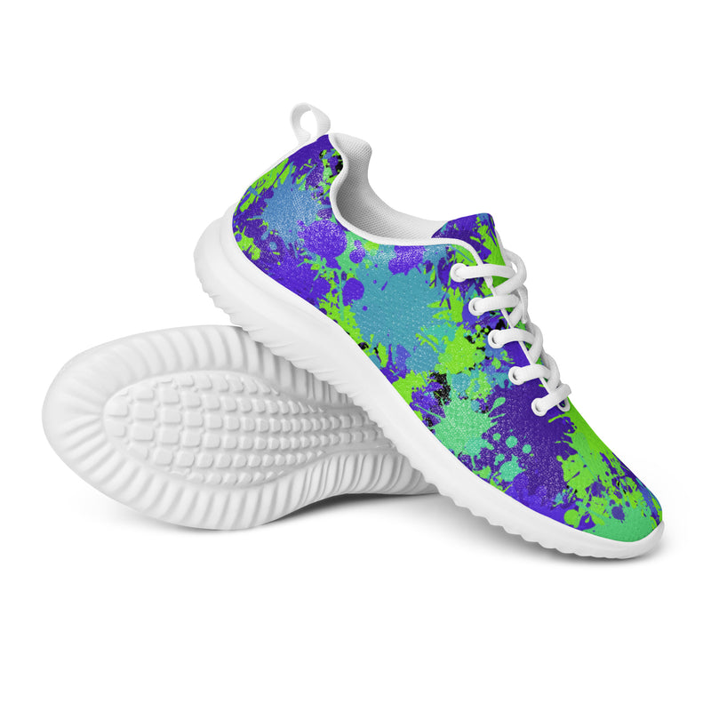 Neon Paint Splash Athletic #2 - Canvas High Top Sneakers | HA!LO