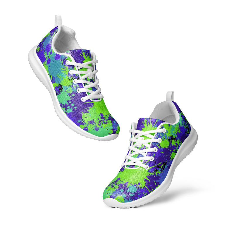 Neon Paint Splash Athletic #2 - Top Down View | HA!LO Canvas Sneakers