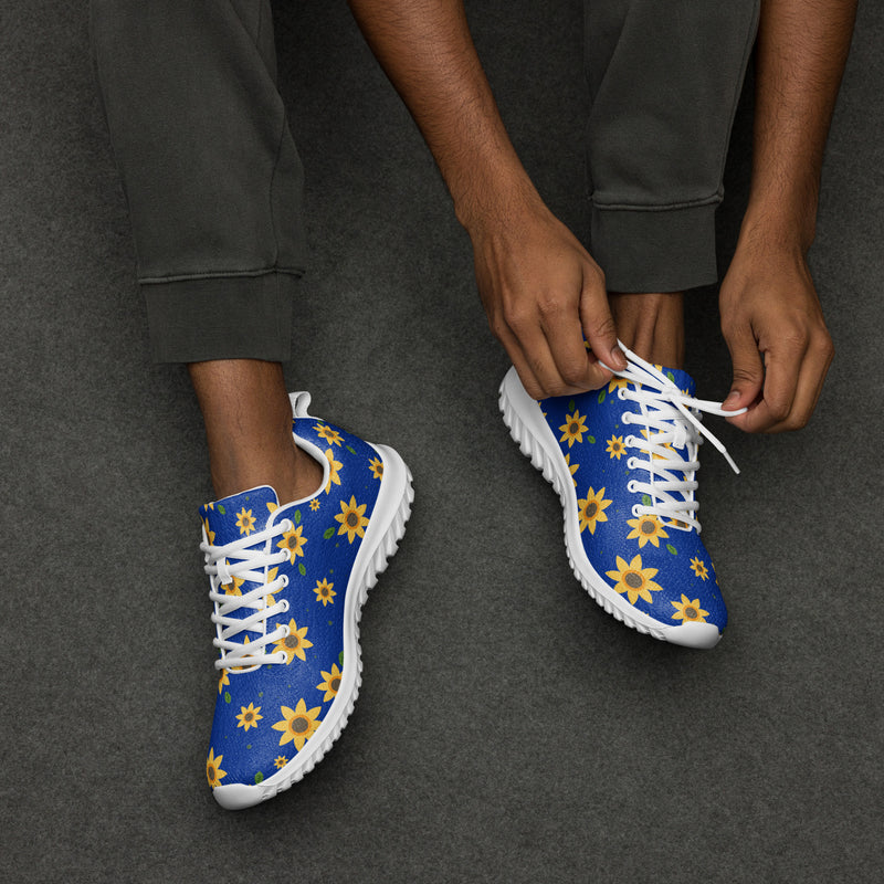Sunflower Blue Athletic #3 - Opposite Side | HA!LO Canvas Sneakers