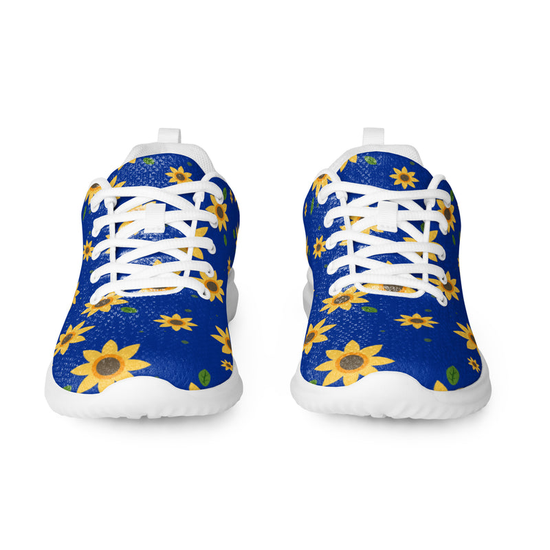 Sunflower Blue Athletic #3 - Front View | HA!LO Canvas Sneakers