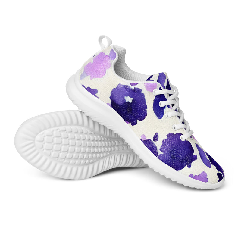 Purple Watercolor Athletic #4 - Canvas High Top Sneakers | HA!LO
