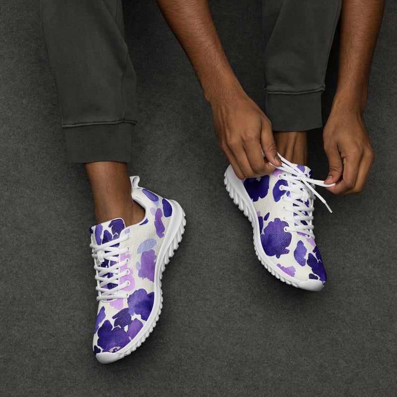 Purple Watercolor Athletic #4 - Opposite Side | HA!LO Canvas Sneakers