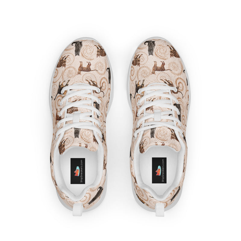 Boho Paw Print Athletic #8 - Back View | HA!LO Canvas Sneakers