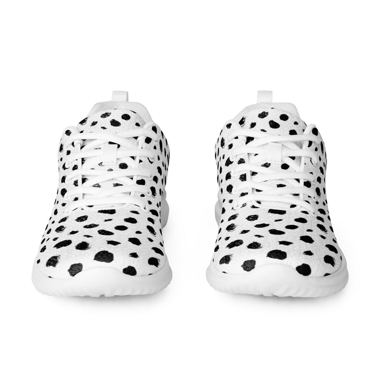 Dalmatian Spot Athletic #14 - Front View | HA!LO Canvas Sneakers