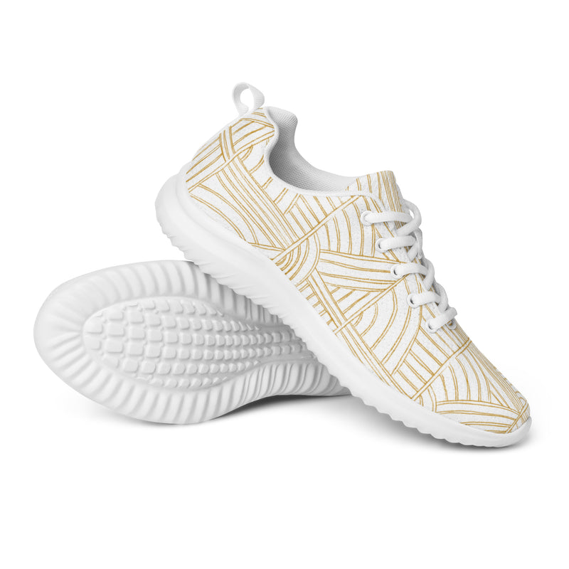 Gold Wave Line Athletic #16 - Canvas High Top Sneakers | HA!LO