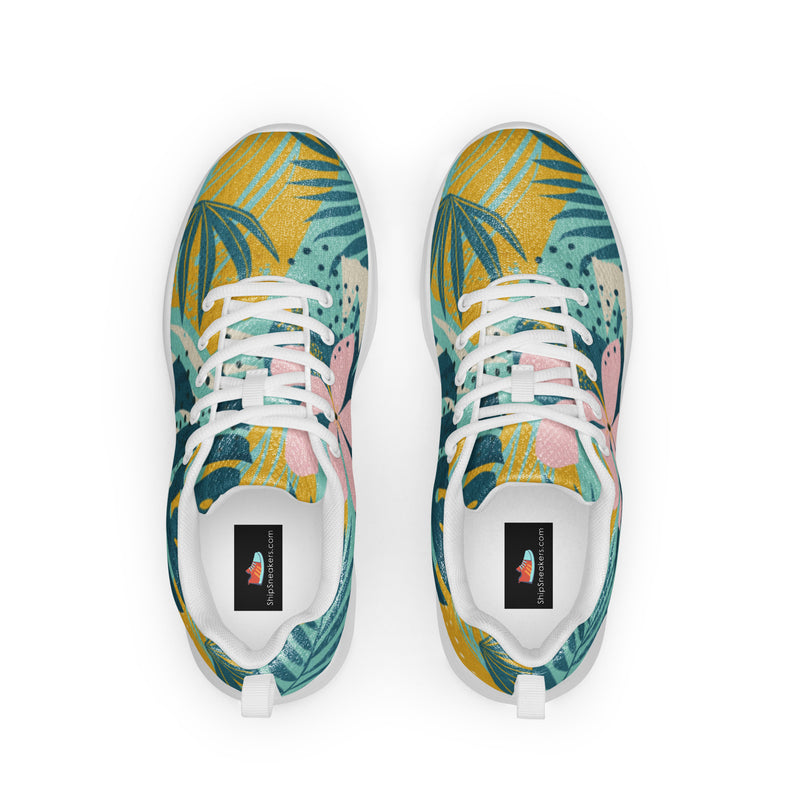 Tropical Wave Athletic #18 - Back View | HA!LO Canvas Sneakers