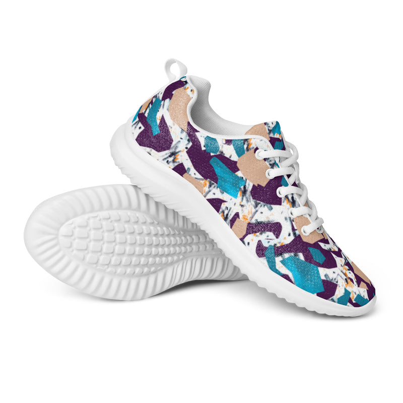 Purple Abstract Athletic #25 - Canvas High Top Sneakers | HA!LO