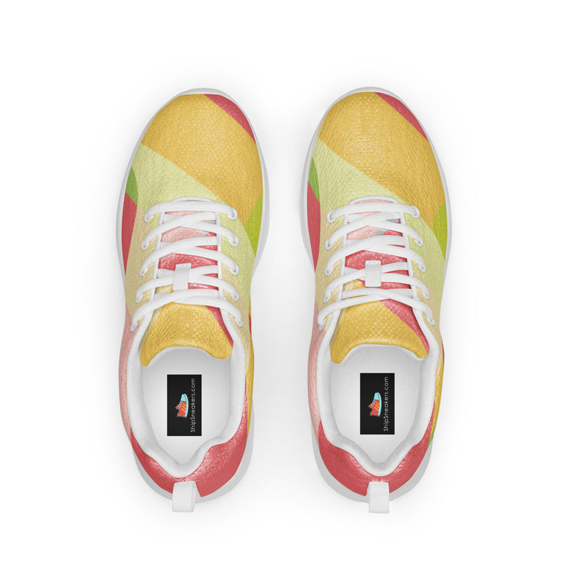 Sunset Gradient Athletic #28 - Back View | HA!LO Canvas Sneakers