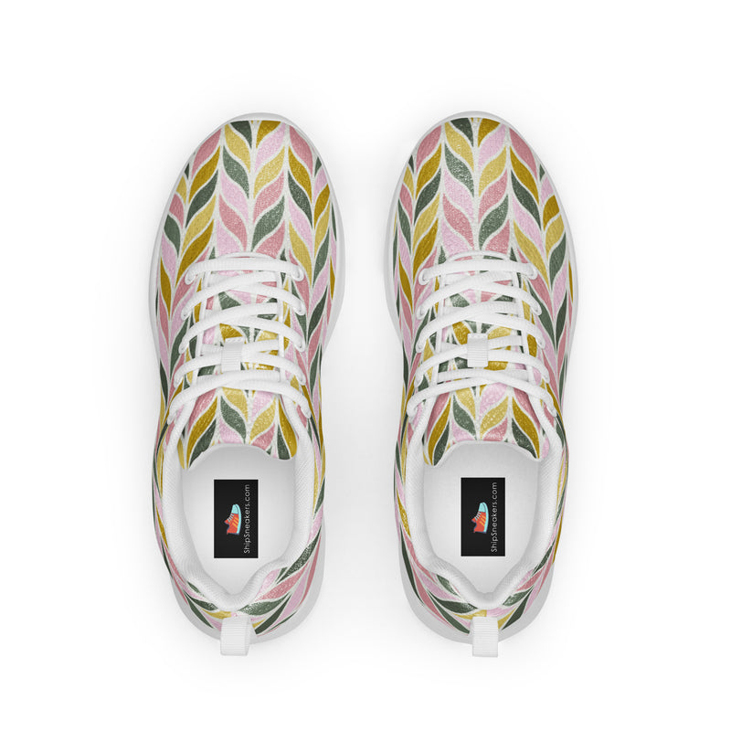Autumn Leaf Art Athletic #32 - Back View | HA!LO Canvas Sneakers