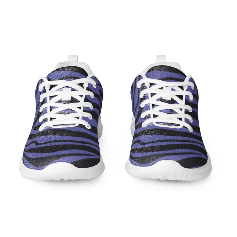 Purple Zebra Athletic #40 - Front View | HA!LO Canvas Sneakers