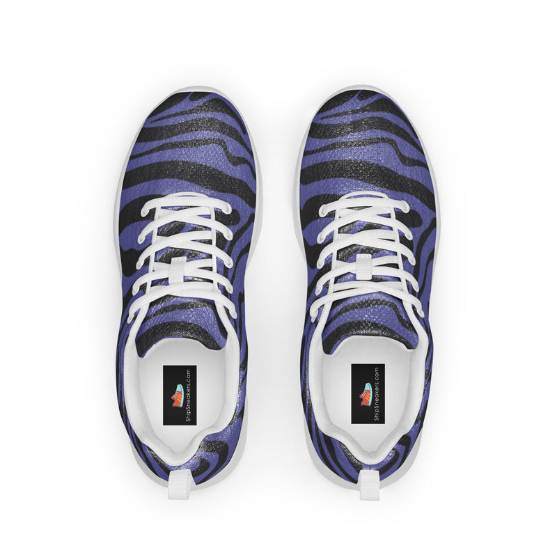 Purple Zebra Athletic #40 - Back View | HA!LO Canvas Sneakers