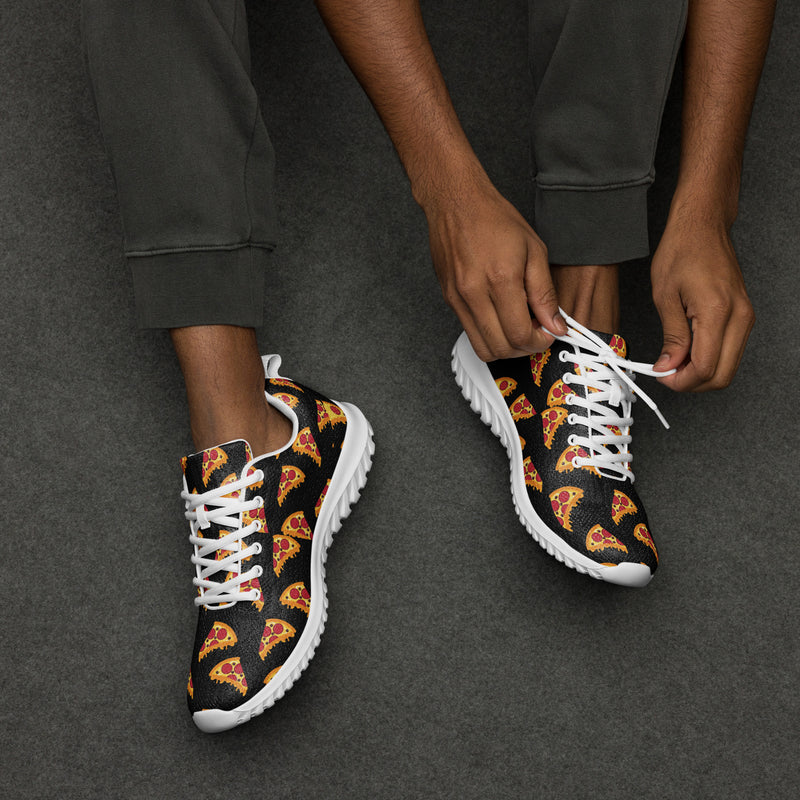 Dark Pizza Slice Athletic #44 - Opposite Side | HA!LO Canvas Sneakers