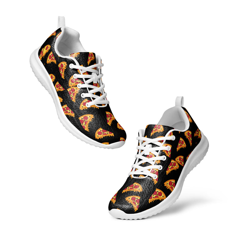 Dark Pizza Slice Athletic #44 - Top Down View | HA!LO Canvas Sneakers