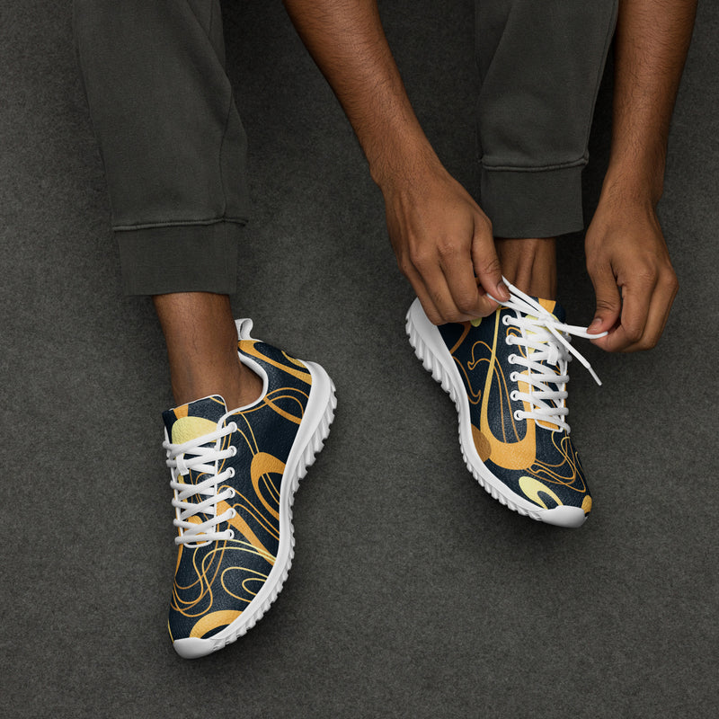 Gold Baroque Athletic #45 - Opposite Side | HA!LO Canvas Sneakers