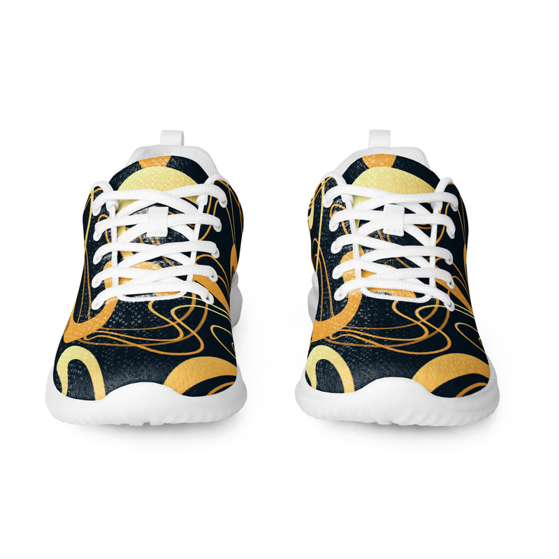 Gold Baroque Athletic #45 - Front View | HA!LO Canvas Sneakers