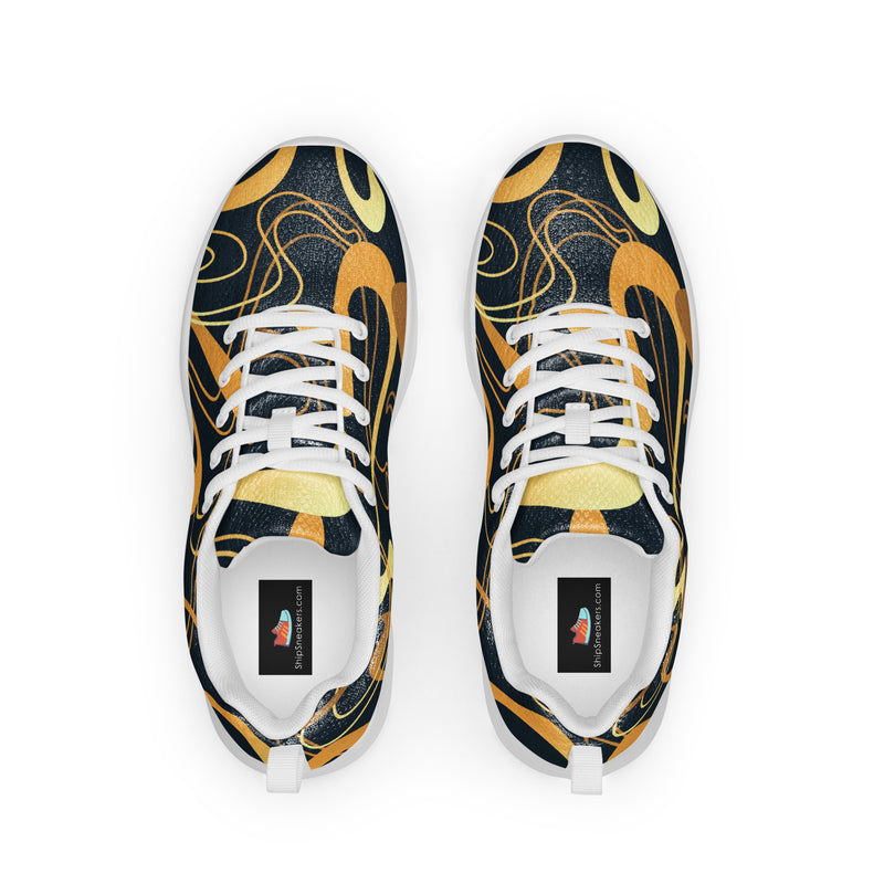 Gold Baroque Athletic #45 - Back View | HA!LO Canvas Sneakers