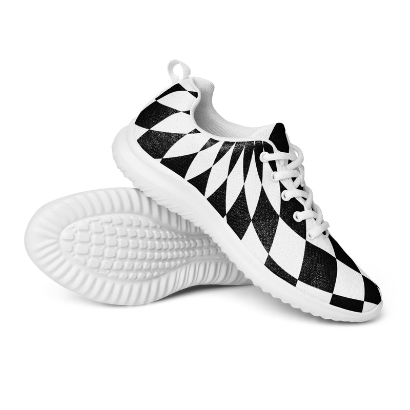 Op Art Geometric Athletic #48 - Canvas High Top Sneakers | HA!LO