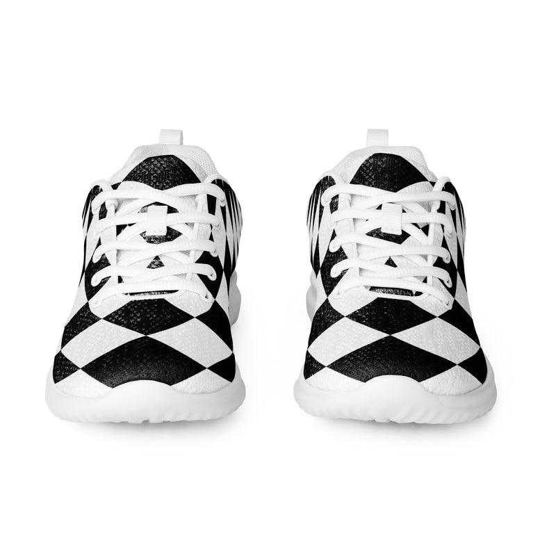 Op Art Geometric Athletic #48 - Front View | HA!LO Canvas Sneakers