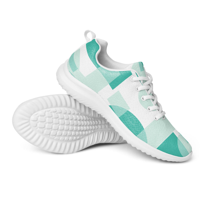 Mint Abstract Block Athletic #50 - Canvas High Top Sneakers | HA!LO