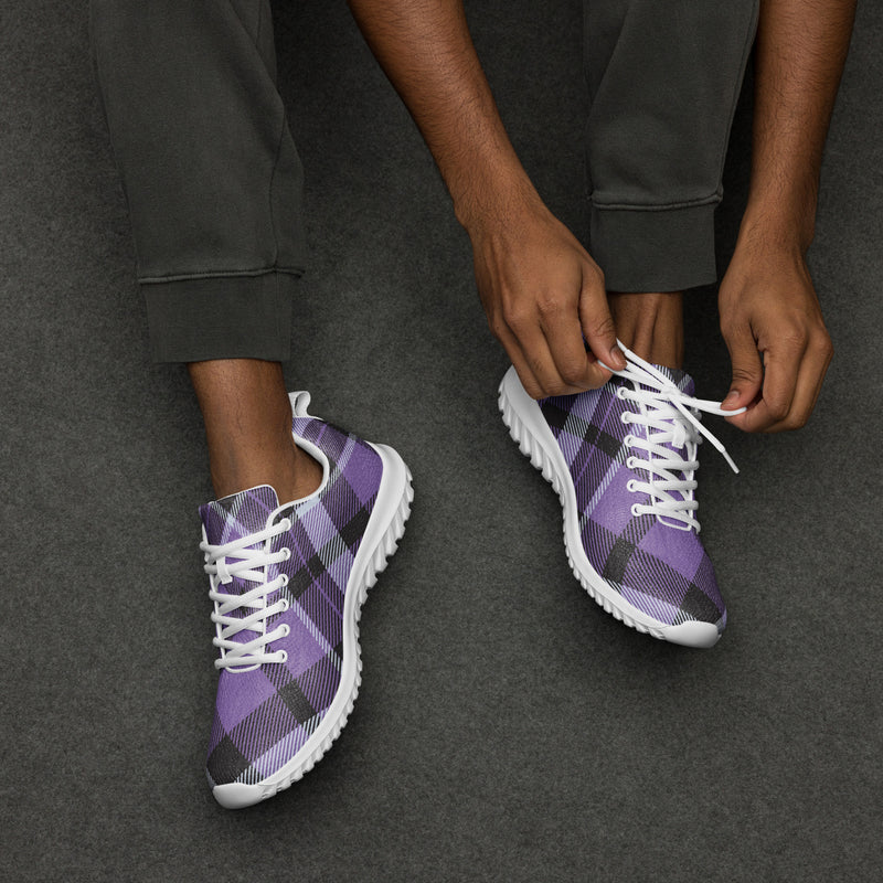 Purple Buffalo Check Athletic #51 - Opposite Side | HA!LO Canvas Sneakers