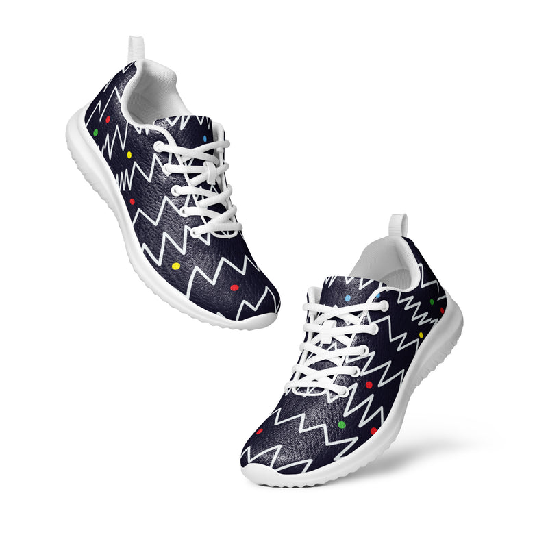 Navy Lightning Athletic #52 - Top Down View | HA!LO Canvas Sneakers