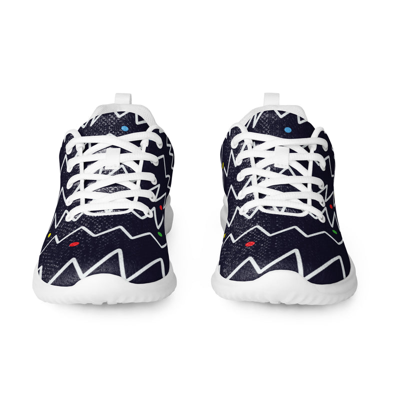 Navy Lightning Athletic #52 - Front View | HA!LO Canvas Sneakers
