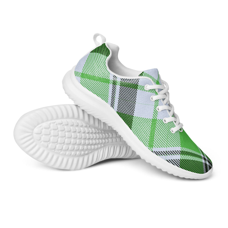 Green Tartan Athletic #53 - Canvas High Top Sneakers | HA!LO