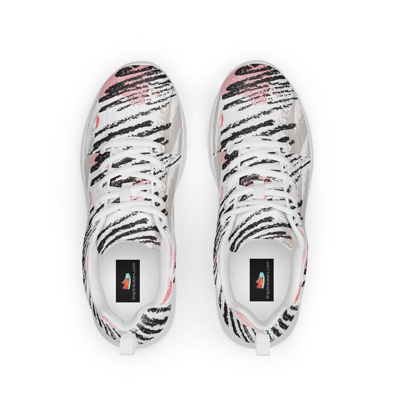 Abstract Brush Athletic #58 - Back View | HA!LO Canvas Sneakers