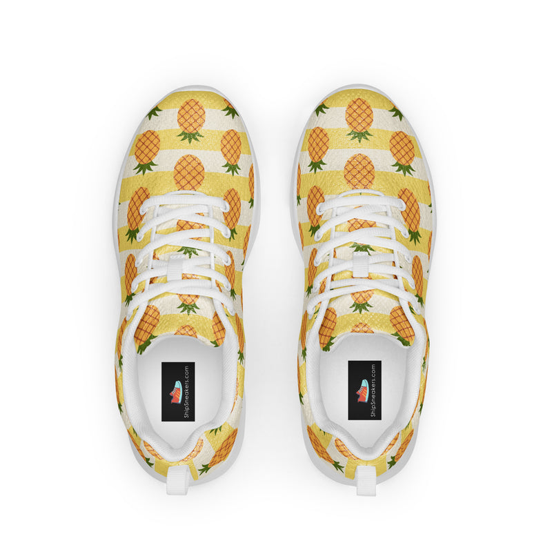 Pineapple Yellow Athletic #61 - Back View | HA!LO Canvas Sneakers