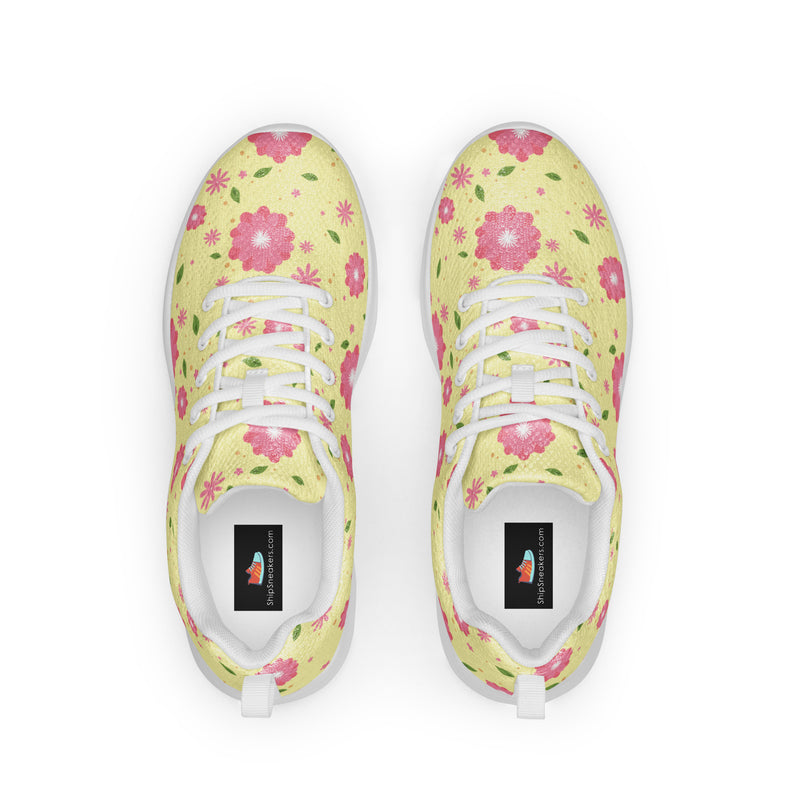 Yellow Daisy Athletic #62 - Back View | HA!LO Canvas Sneakers