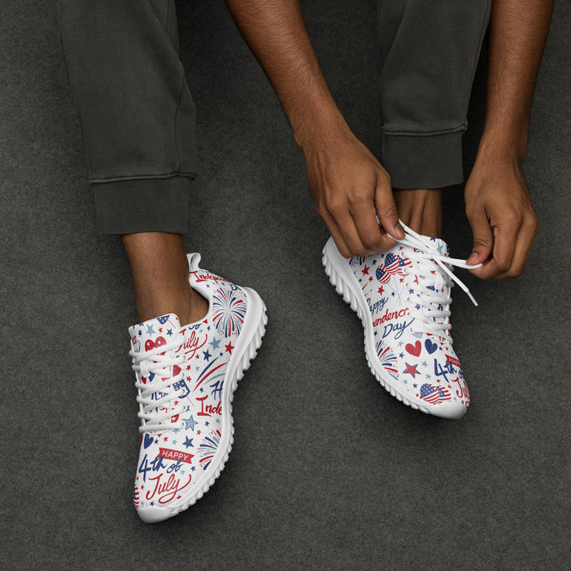Patriotic Firework Athletic #69 - Opposite Side | HA!LO Canvas Sneakers