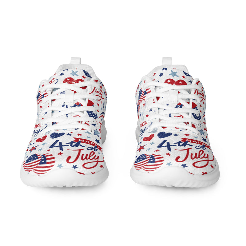 Patriotic Firework Athletic #69 - Front View | HA!LO Canvas Sneakers