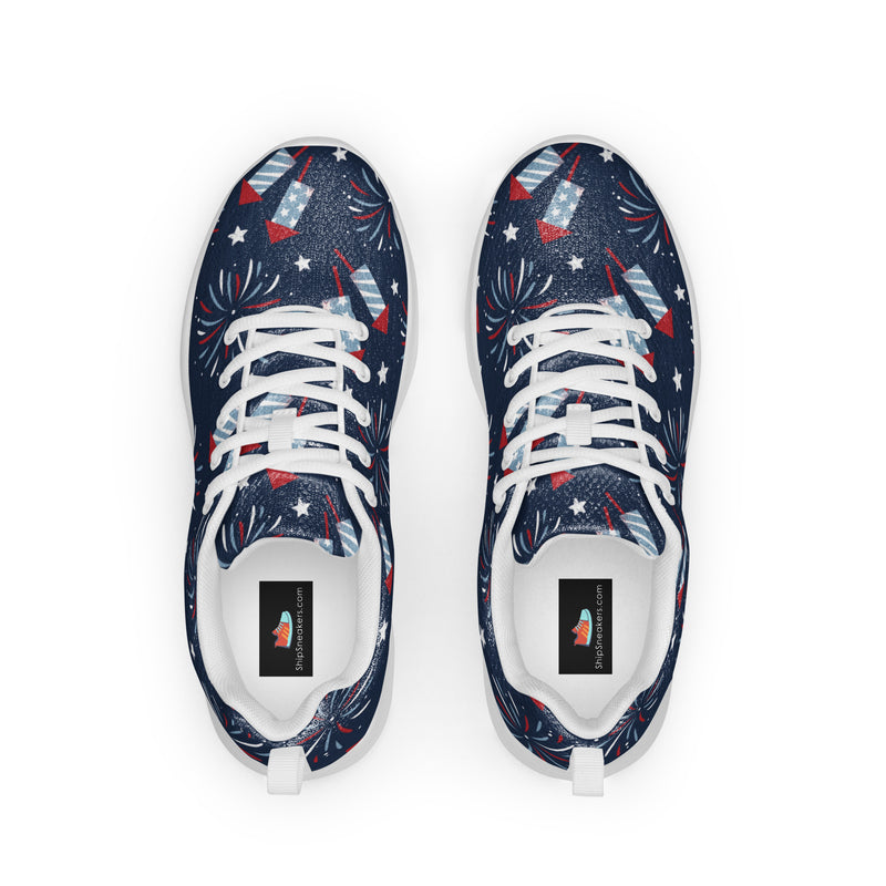 Firework Navy Athletic #70 - Back View | HA!LO Canvas Sneakers