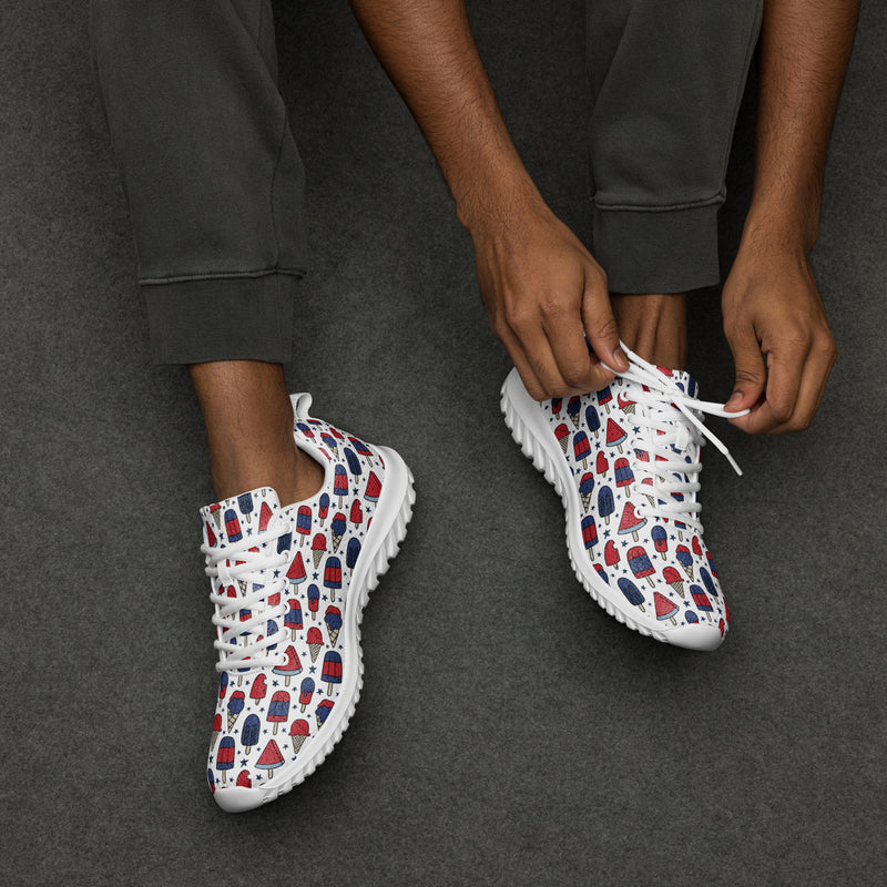 Navy Fruit Dot Athletic #74 - Opposite Side | HA!LO Canvas Sneakers