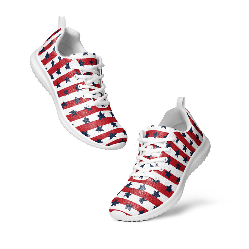 Candy Cane Stripe Athletic #75 - Top Down View | HA!LO Canvas Sneakers
