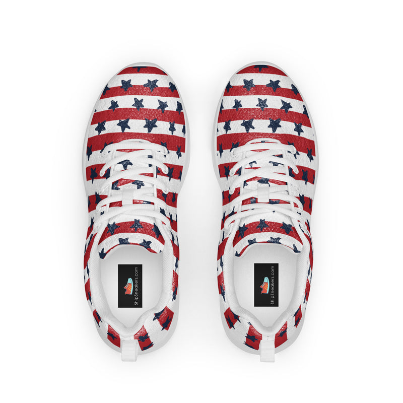Candy Cane Stripe Athletic #75 - Back View | HA!LO Canvas Sneakers
