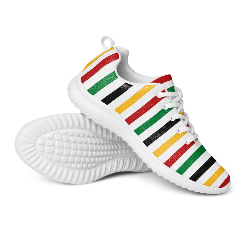 Holiday Stripe Athletic #82 - Canvas High Top Sneakers | HA!LO