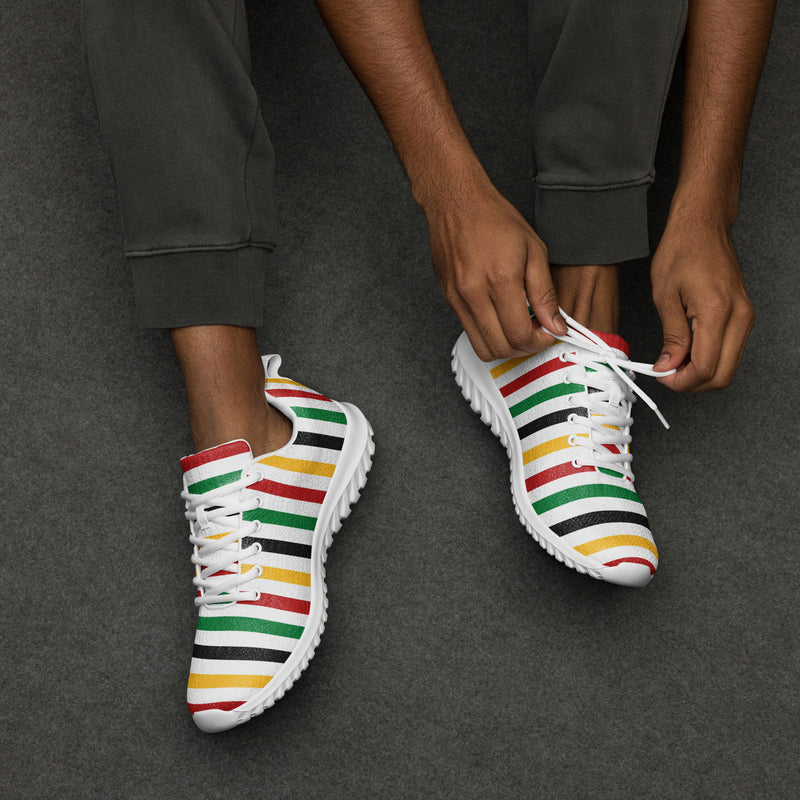 Holiday Stripe Athletic #82 - Opposite Side | HA!LO Canvas Sneakers