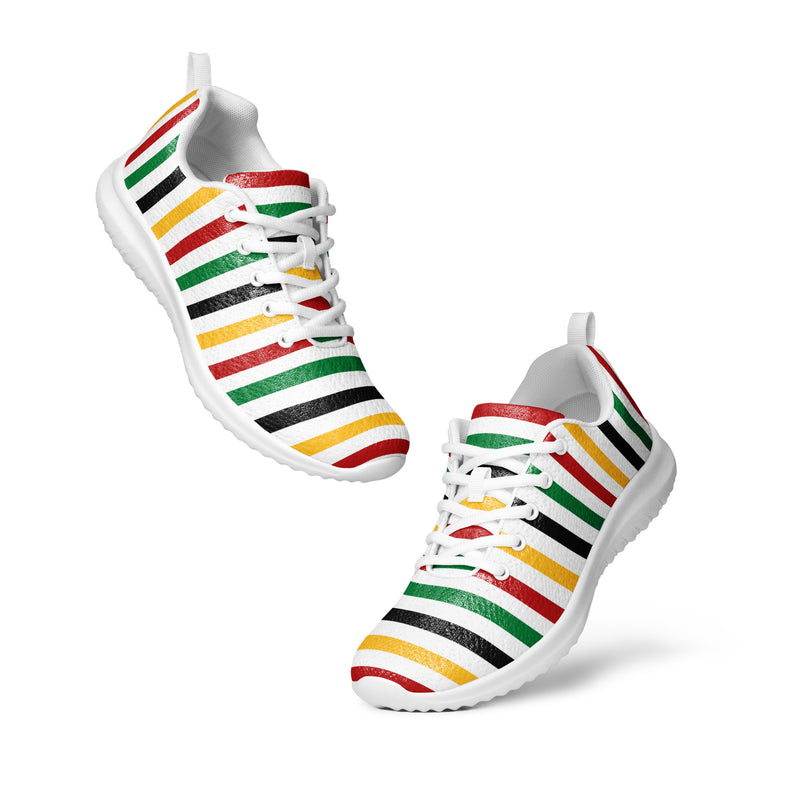 Holiday Stripe Athletic #82 - Top Down View | HA!LO Canvas Sneakers
