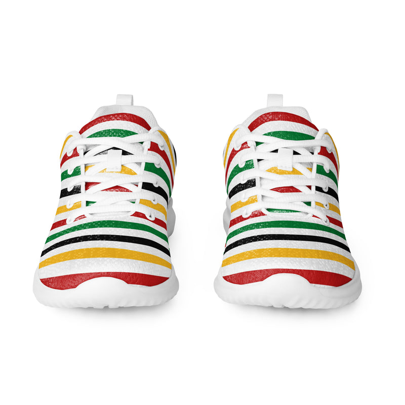 Holiday Stripe Athletic #82 - Front View | HA!LO Canvas Sneakers