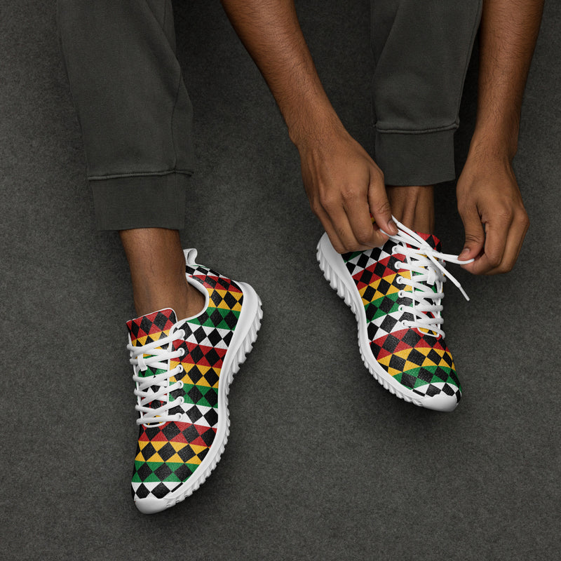 Colorful Argyle Athletic #83 - Opposite Side | HA!LO Canvas Sneakers