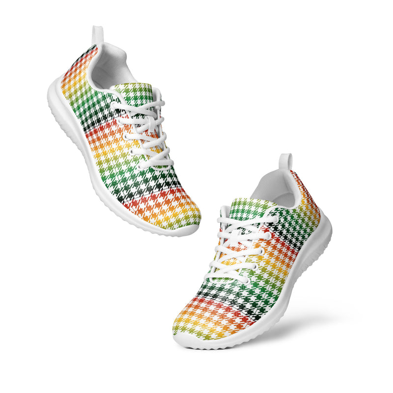 Rainbow Gingham Athletic #88 - Top Down View | HA!LO Canvas Sneakers