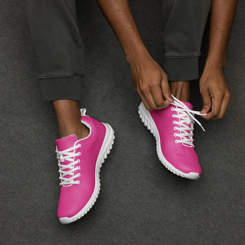 Hot Pink Solid Athletic #106 - Opposite Side | HA!LO Canvas Sneakers