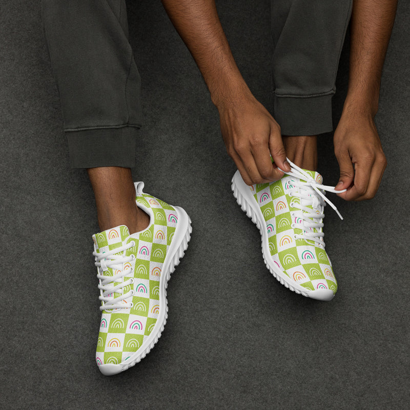 Lime Check Athletic #110 - Opposite Side | HA!LO Canvas Sneakers