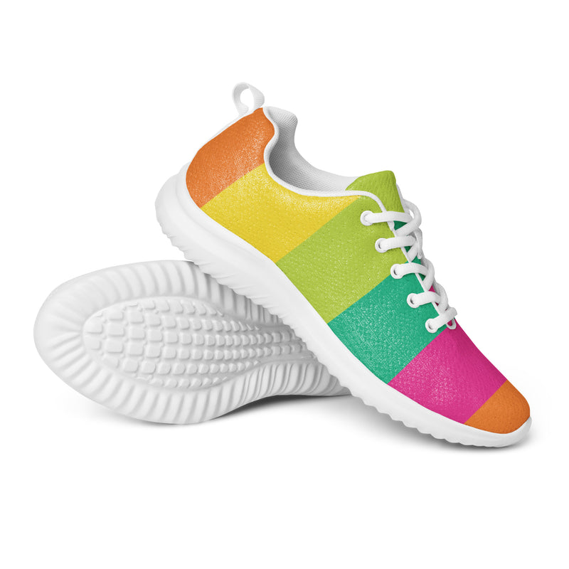 Rainbow Gradient Athletic #111 - Canvas High Top Sneakers | HA!LO