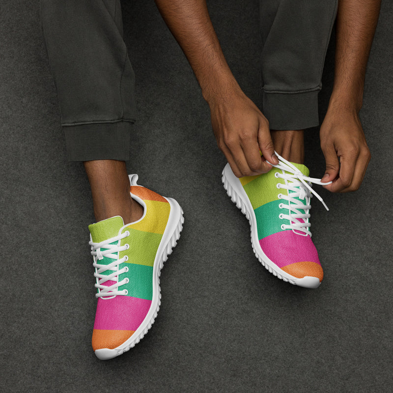 Rainbow Gradient Athletic #111 - Opposite Side | HA!LO Canvas Sneakers