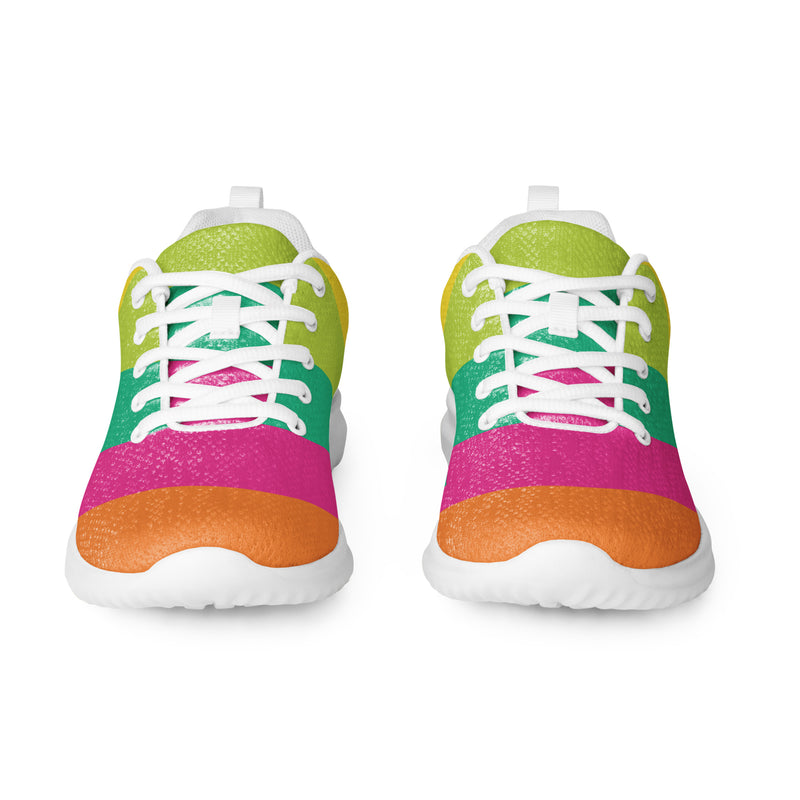 Rainbow Gradient Athletic #111 - Front View | HA!LO Canvas Sneakers