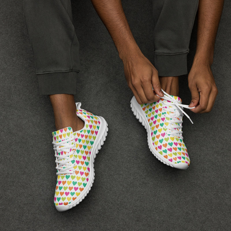 Rainbow Heart Athletic #112 - Opposite Side | HA!LO Canvas Sneakers
